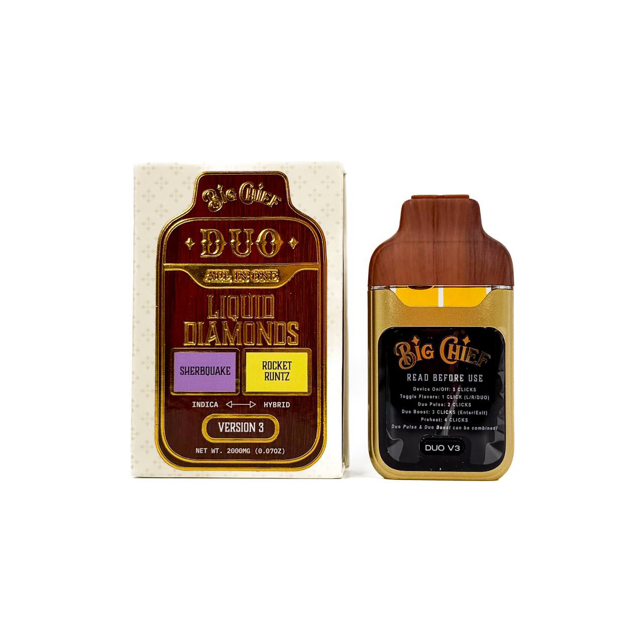 Big Chief Duo V3 – 2g Duo Tank Liquid Diamonds